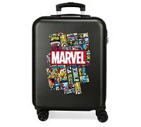 Marvel Avengers Valise Cabine Noir 38x55x20 cms Serrure à Combinaison Latérale en ABS rigide 34L 2,6kgs Bagage à Main à 4 Roues Doubles