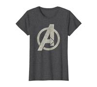 Marvel Avengers Vintage A T-Shirt, Femme, Chiné Foncé, S