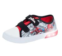Marvel Baskets Spiderman en toile pour garçons avec lumières clignotantes, Blanc/noir/gris, 28 EU