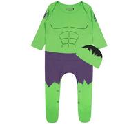Marvel Bébé Barboteuse | Pyjamas bébé Hulk | Ensemble garçon | Vêtements pour bébé garçon | 0 Et 18 Mois