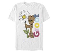 Marvel Big & Tall Classic Groot Oversize Men's Tops Short Sleeve Tee Shirt, White, 4X-Large