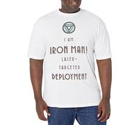 Marvel Big & Tall Classic Iron Deployment T-shirt à manches courtes pour homme, blanc, XL/tall