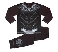 Marvel Black Panther, 100% Coton Ensemble de Pyjama à Manches Longues, Black, 3-4 Ans: 104cm, Noir