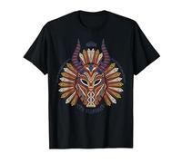 Marvel Black Panther Erik Killmonger Masque T-Shirt, Homme, Noir, 4XL