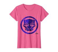Marvel Black Panther Movie Purple Splatter Icon T-Shirt, Femme, Rose Chiné, M