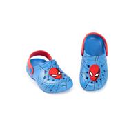 Marvel Sabots Spiderman pour garçons | Chaussures Enfant à Enfiler avec Breloques Spiderman Bleues | Sandales d'intérieur et d'extérieur avec Bride Ajustable