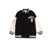 Marvel Blouson aviateur noir Spider-Man garçons | Veste universitaire graphique avec imprimés de dessins animés | Haut streetwear à manches longues avec Spidey