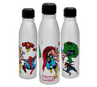 Marvel Bouteille d'eau en aluminium 600 ml - Produit officiel par Polar Gear, pour enfants, réutilisable, sans BPA, recyclable - Idéal pour l'école, la crèche, le sport, le pique-nique - Multicolore