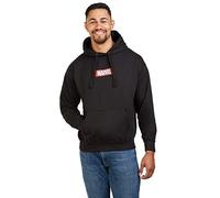Marvel Box Logo Sweat-Shirt À Capuche, Noir (Black Blk), (Taille Fabricant: Small) Homme