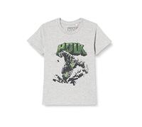 Marvel Boy's T-Shirt, Hulk Poster Print, Beige Melange, Size 06 Years
