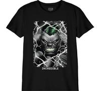 Marvel Boy's T-Shirt, Incredible Hulk Print, Black, Size 10 Years