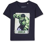 Marvel Boy's T-Shirt, The Incredible Hulk Print, Navy, Size 08 Years