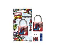 Difuzed MARVEL COMICS - Serrure à code numérique Spiderman rouge et bleu, 1 clé, Métal, Décoration, petits objets, vitrines