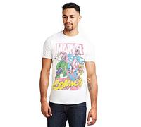 Marvel Call Out T-Shirt, Blanc (Blanc sur Blanc), S Men's