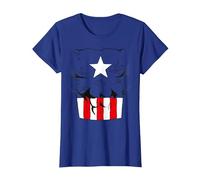 Marvel Captain America America Costume T-Shirt, Femme, Bleu Royal, M