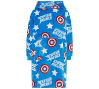 Marvel Captain America Avengers Sweat à capuche surdimensionné, bleu, 8-10 ans