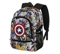 Marvel Captain America Comic-Sac à dos Fight FAN 2.2, Multicolore, 31 x 44 cm, Capacité 24 L