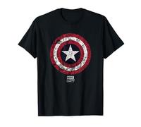 Marvel Captain America Comic Shield White T-Shirt
