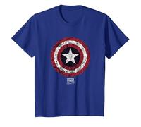 Marvel Captain America Comic Shield White T-Shirt, Enfant, Bleu Royal, 8 Ans