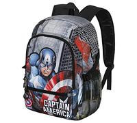 Marvel Captain America Defender-Sac à dos Fight FAN 2.0, Noir
