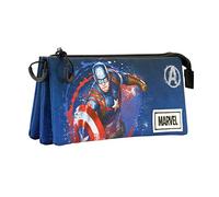 Marvel Captain America Full-Trousse Triple FAN, Bleu