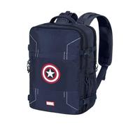 Marvel Captain America Gears-Sac à Dos Mercury Voyage Cabine Avion 40x20x25cm, Bleu, Capacité 20 L