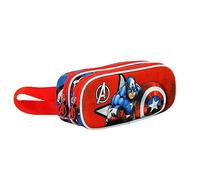 Marvel Captain America Gravity-Trousse 3D Double, Rouge
