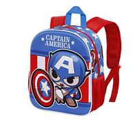 marvel Sac à dos 'Captain America Let's go-Small 3D' bleu / mélange de couleurs, Taille One Size