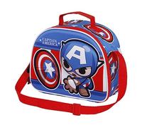 Captain America Let's go Sac à Goûter 3D, Bleu Bleu