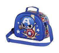 Marvel Captain America Punch-Sac à Goûter 3D, Bleu