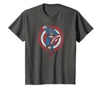 Marvel Captain America Shield Charge T-Shirt, Enfant, Asphalte, 10 Ans