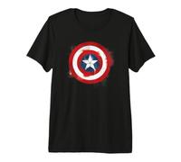 Marvel Captain America Spray Paint Shield Logo First Avenger T-Shirt Haut de Gamme