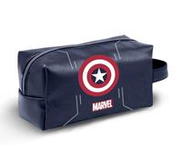 Marvel Captain America Starshield-Trousse de Toilette de Voyage Brick Plus, Bleu Foncé, 27 x 13 cm