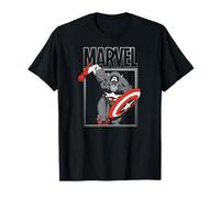 Marvel Captain America with Marvel Logo T-Shirt