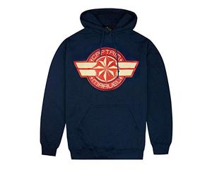 Marvel Captain Marvel Logo Womens Navy Hoodie