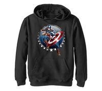 Marvel Captain Toss, Sweat-Shirt À Capuche Unisexe Enfants ^ garçon, Schwarz,