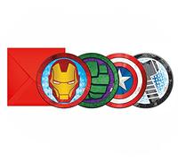 Marvel Cartes d'Invitation, 10115576, Multicolore, Taille Unique,Anniversaire