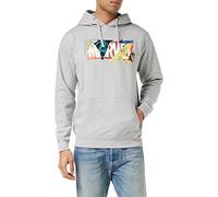 Marvel Chandail à Capuchon avec Logo Scrapbook pour Homme, Gris chiné, L UK