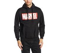 Marvel Chandail à Capuchon Comics Core Logo P-O pour Homme, Noir, M UK