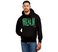Marvel Chandail à Capuchon Hulk Text de pour Homme, Noir (Noir Noir), L UK