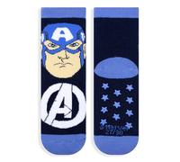 Marvel Chaussettes antidérapantes enfant Avengers en éponge Tg.31/34 coton hiver 6878, bleu, 31-34