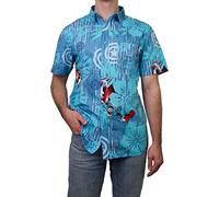 Marvel Chemise à Bouton Bas, Bleu/Aqua Cap Island, XXL Homme