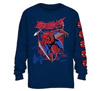 Marvel Chemise à manches longues pour homme - Spiderman Tee Comics T-shirt à manches longues, chiné, Taille M