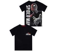 Marvel Chemise Spider-Man | T-Shirt Spiderman pour Enfants | T-Shirt Garçon | Haut à Manches Courtes pour garçons | Noir 5-6 Ans