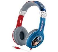 eKids Casque Captain America CA-140CW – circum-aural jack 3,5mm – Bleu/Rouge