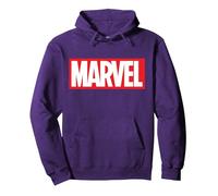 Marvel Classic Bold Logo Sweat à Capuche, Unisexe pour Adultes, Violet, XXL