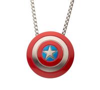Marvel Collier avec Pendentif en Forme de Bouclier Captain America en Acier Inoxydable hypoallergénique sous Licence Officielle Comics 40,6 cm, Taille Unique, métal, Taille Unique, Métal, sans Pierre