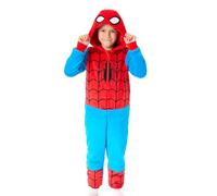 Marvel Combinaison Spiderman pour Enfants | Dors-Bien à Capuche à imprimé Graphique Personnage Spiderman pour Enfant en Bleu | Costume de Super-héros pour Enfants, Pyjama, vêtements
