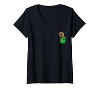 Marvel Comic Groot Left Chest Pocket T-Shirt avec Col en V