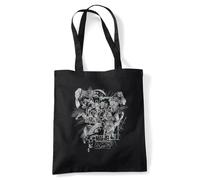 Marvel Comics Band Of Heroes Sac Cabas Réutilisable pour Courses et Voyage, Noir, 38X42Cm